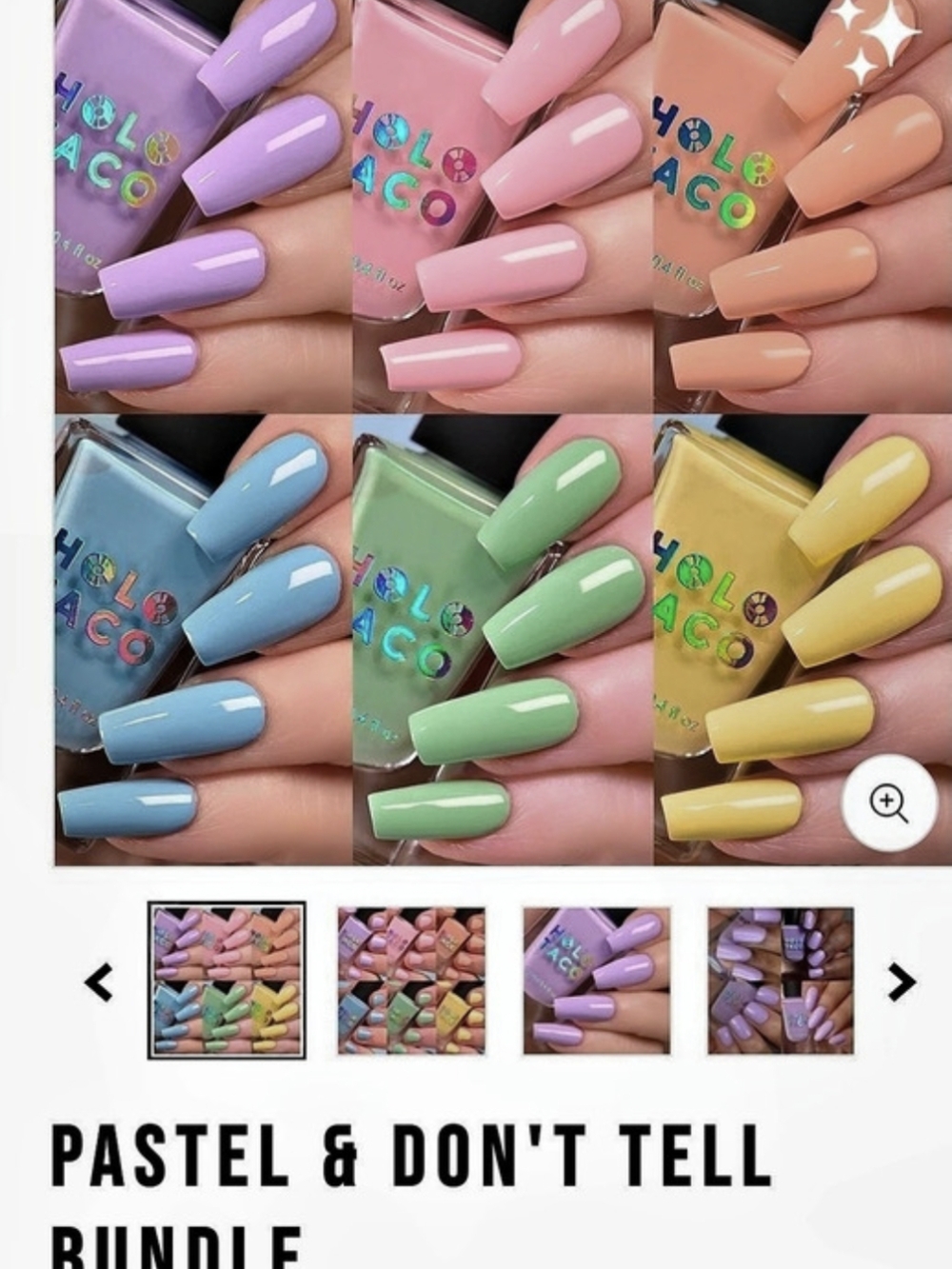 Holo Taco Pastel & Don't Tell Bundle Multi-Color NWT